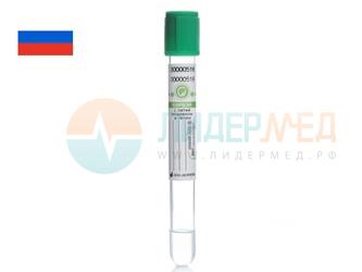 Пробирка ваккуумная КОРВЕЙ с литий гепарином и гелем